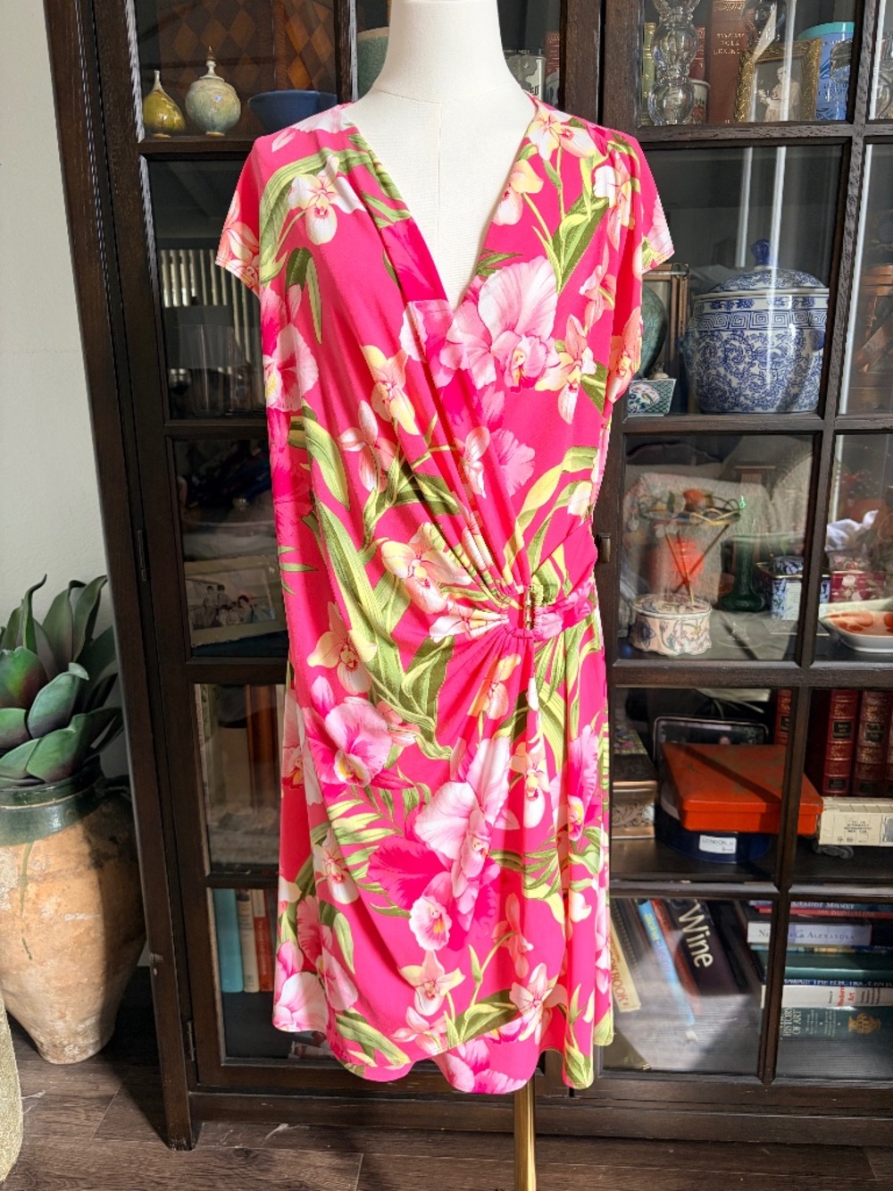 Tommy Bahama, Stretch Wrap Dress, size Large
